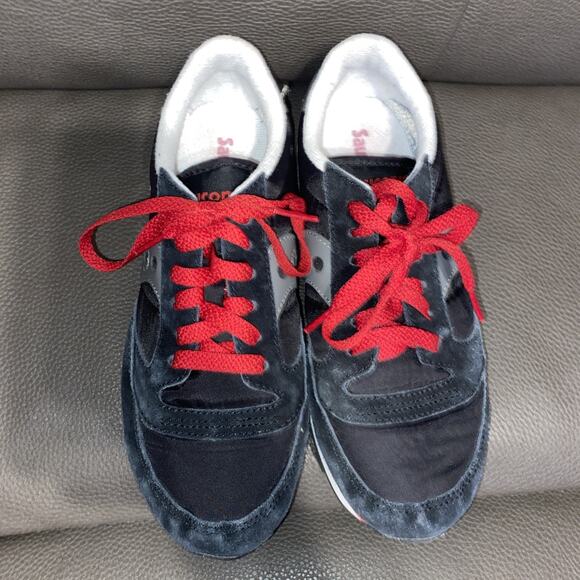 Vintage Woman’s 6.5 Saucony Jazz Original Black Running Walking Shoes Sneakers - Picture 3 of 10